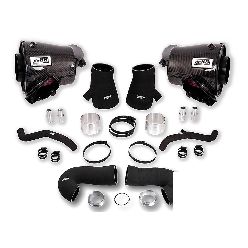 do88 2020+ Porsche 911 Turbo/Turbo S (992.1) Induction System w/80mm Outlet & Turbo Inlet Hoses - do88 DOBLF-210-ST-80-212