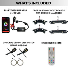 Load image into Gallery viewer, RGB Halo Kits Dodge Challenger RGBW DRL Boards (2015-2023)