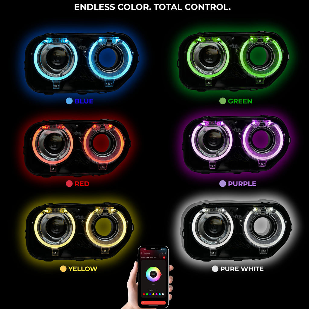 RGB Halo Kits Dodge Challenger RGBW DRL Boards (2015-2023)