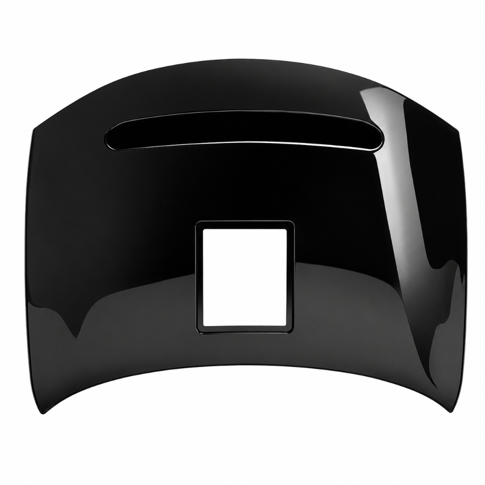 Carbon fiber Demon Window Hood for Dodge Charger with aggressive intake styling