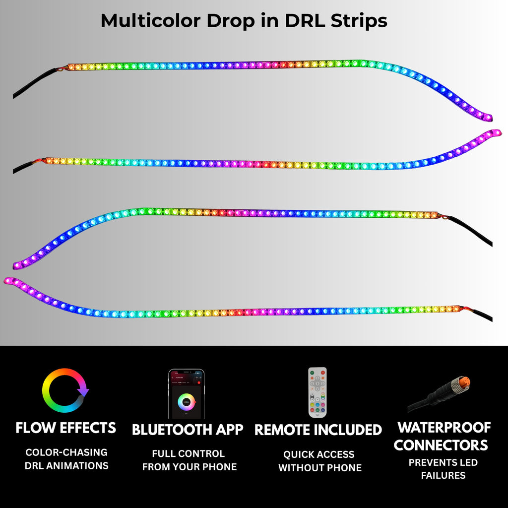 RGB Halo Kits Dodge Charger Flow Series DRL Boards (2015-2023)