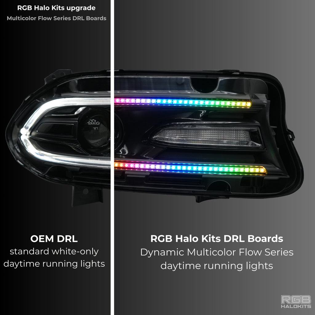 RGB Halo Kits Dodge Charger Flow Series DRL Boards (2015-2023)
