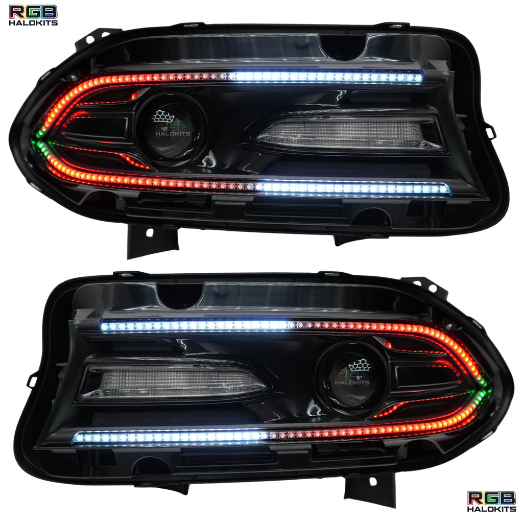 RGB Halo Kits Dodge Charger Flow Series DRL Boards (2015-2023)