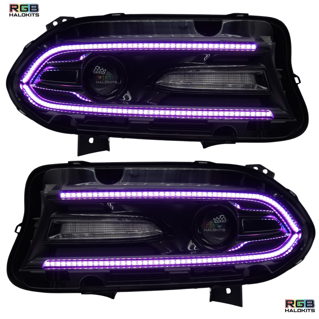 RGB Halo Kits Dodge Charger Flow Series DRL Boards (2015-2023)