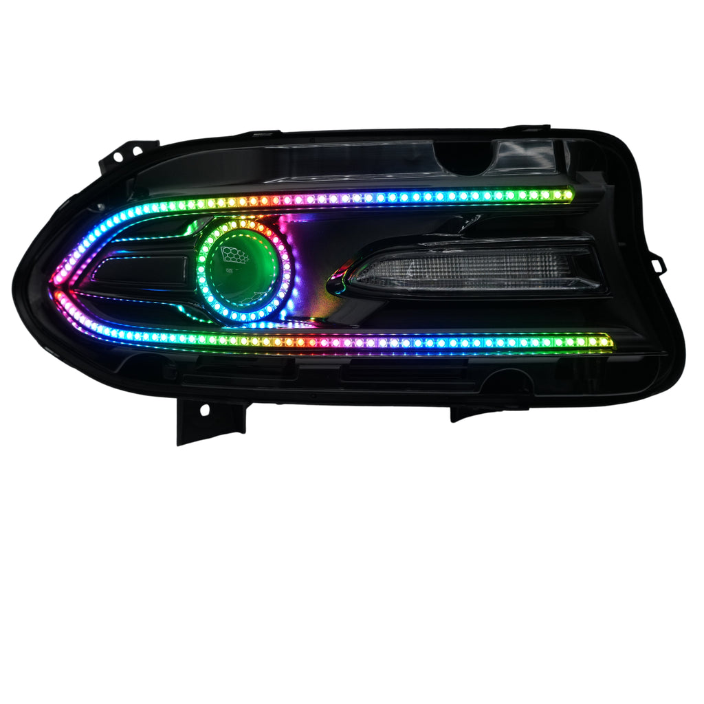 RGB Halo Kits E18 | B13 | A21 | P2 - BX12 Dodge Charger Flow Series DRL Boards (2015-2023)