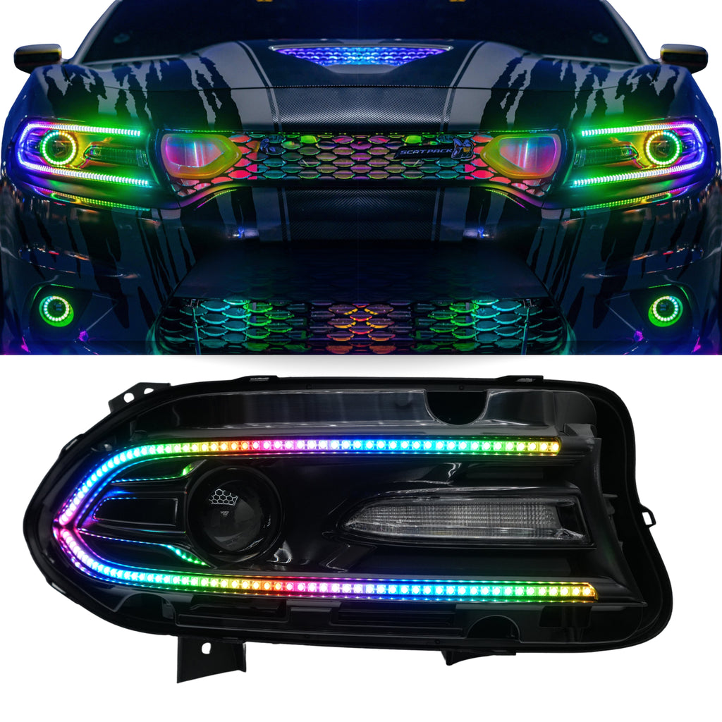 RGB Halo Kits Dodge Charger Flow Series DRL Boards (2015-2023)