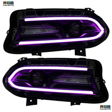 Load image into Gallery viewer, RGB Halo Kits Dodge Charger Flow Series DRL Boards 2.0 | Diffused LED (2015-2023)