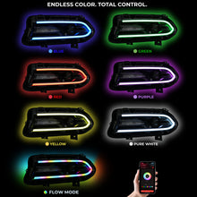 Load image into Gallery viewer, RGB Halo Kits Dodge Charger Flow Series DRL Boards 2.0 | Diffused LED (2015-2023)