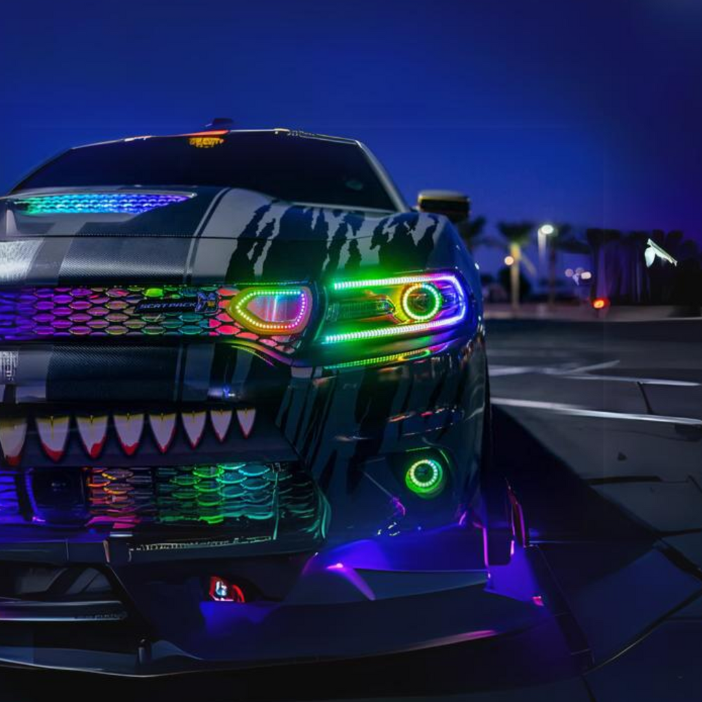 RGB Halo Kits Dodge Charger Flow Series DRL Boards 2.0 | Diffused LED (2015-2023)