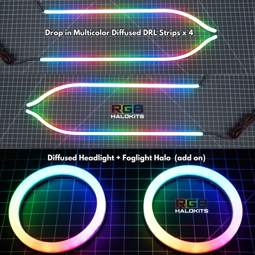 RGB Halo Kits Dodge Charger Flow Series DRL Boards 2.0 | Diffused LED (2015-2023)