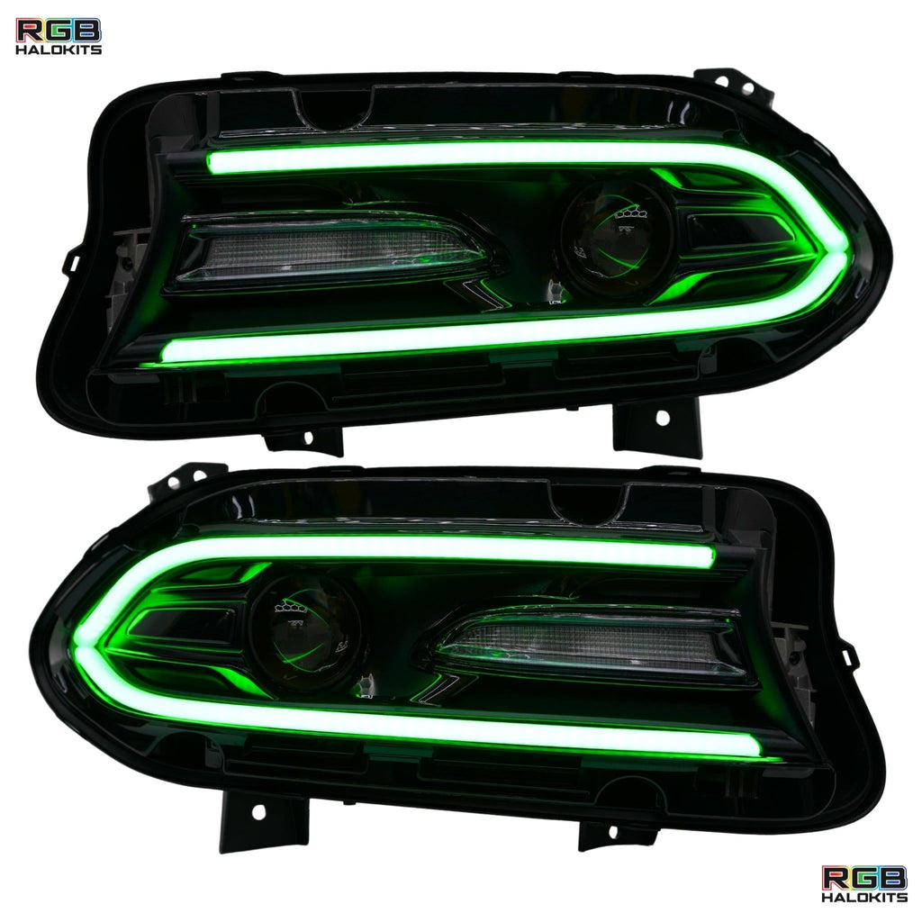 RGB Halo Kits Dodge Charger Flow Series DRL Boards 2.0 | Diffused LED (2015-2023)