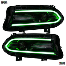 Load image into Gallery viewer, RGB Halo Kits Dodge Charger Flow Series DRL Boards 2.0 | Diffused LED (2015-2023)