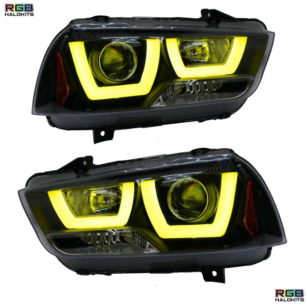RGB Halo Kits Dodge Charger Flow Series DRL Boards (for 2011-2014 Spec-D Headlights)