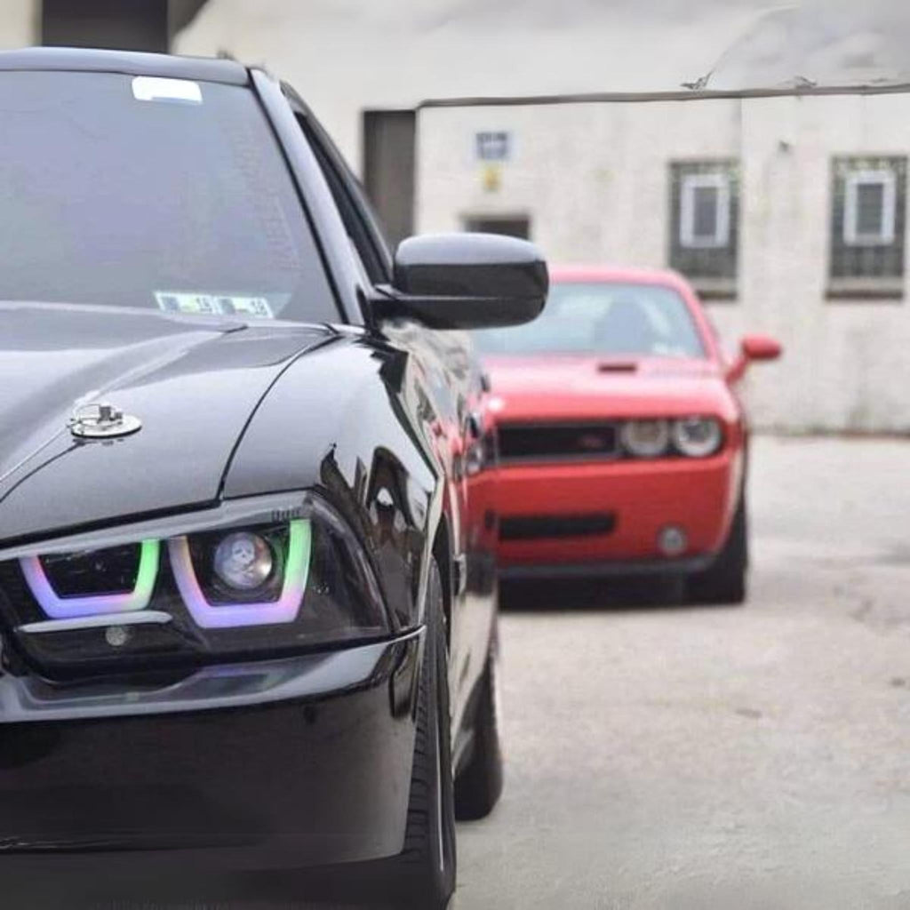 RGB Halo Kits Dodge Charger Flow Series DRL Boards (for 2011-2014 Spec-D Headlights)