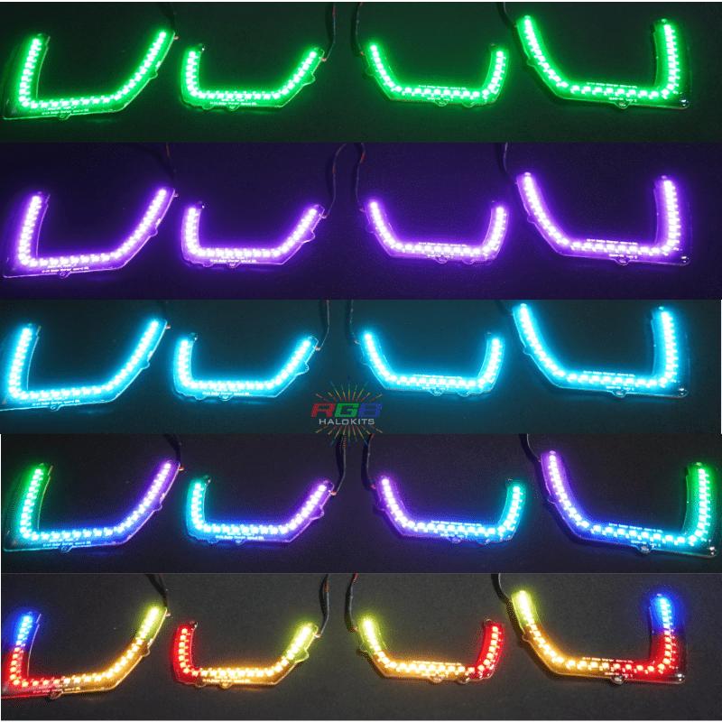 RGB Halo Kits Dodge Charger Flow Series DRL Boards (for 2011-2014 Spec-D Headlights)