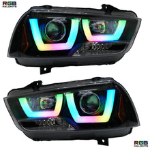 Load image into Gallery viewer, RGB Halo Kits Dodge Charger Flow Series DRL Boards (for 2011-2014 Spec-D Headlights)