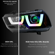 Load image into Gallery viewer, RGB Halo Kits Dodge Charger Flow Series DRL Boards (for 2011-2014 Spec-D Headlights)