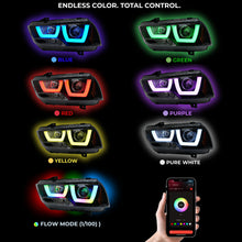 Load image into Gallery viewer, RGB Halo Kits Dodge Charger Flow Series DRL Boards (for 2011-2014 Spec-D Headlights)