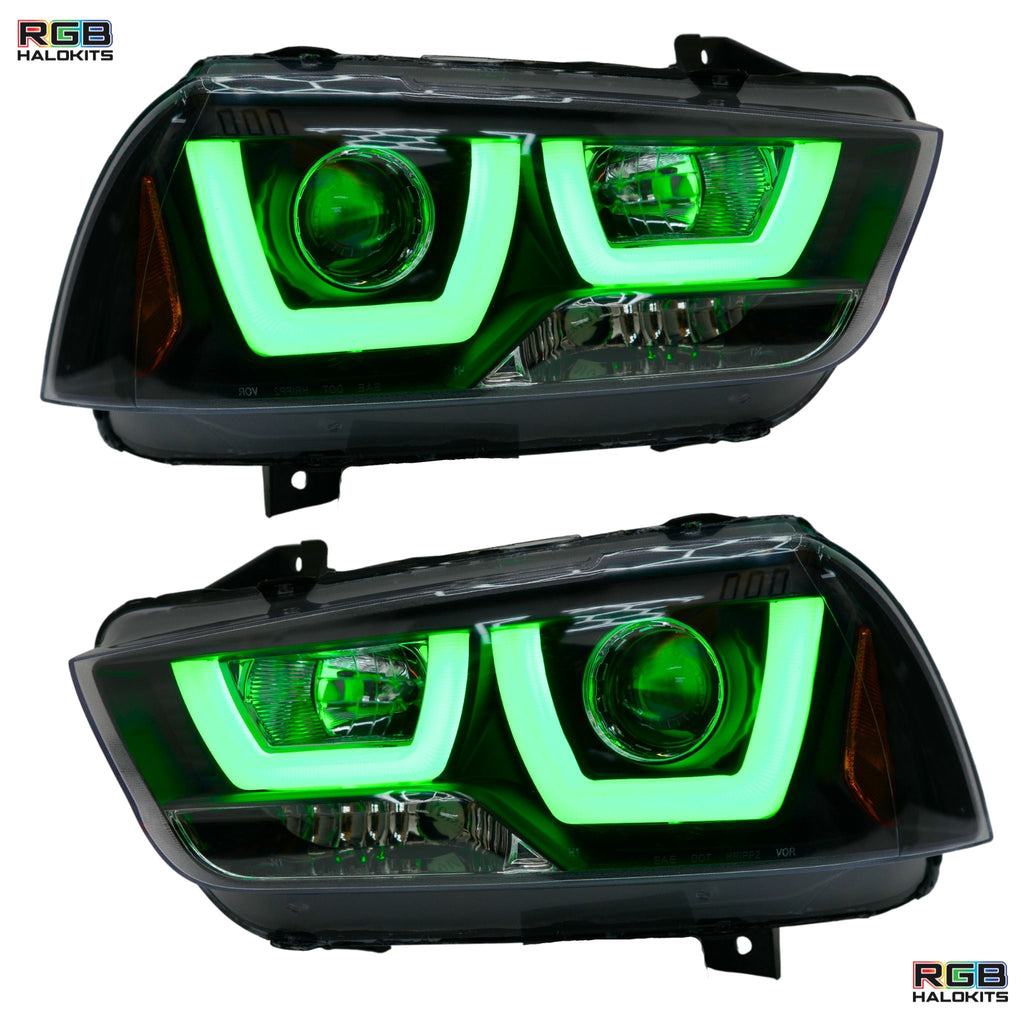 RGB Halo Kits Dodge Charger Flow Series DRL Boards (for 2011-2014 Spec-D Headlights)