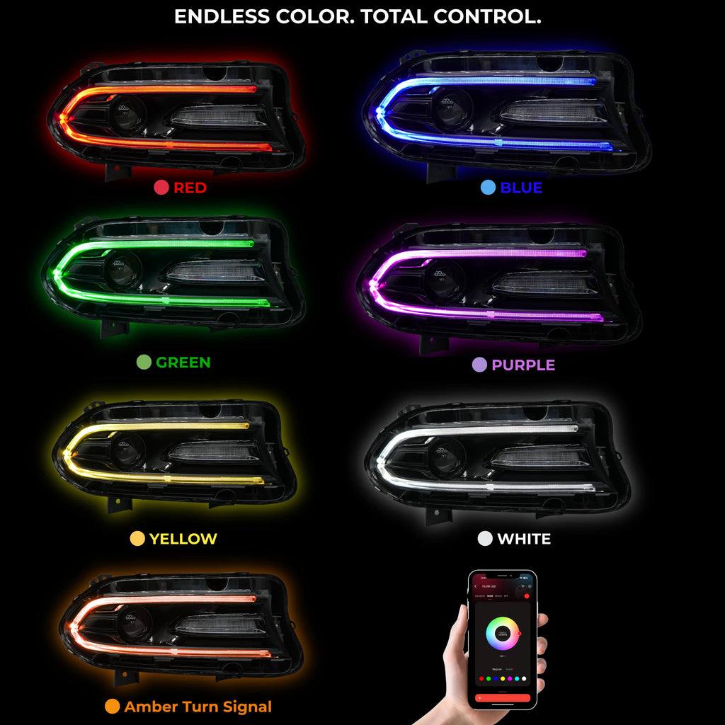 RGB Halo Kits Dodge Charger RGBWA DRL Boards (2015-2023)