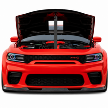Load image into Gallery viewer, Carbon fiber option for Black Ops Dodge Charger Widebody front splitter