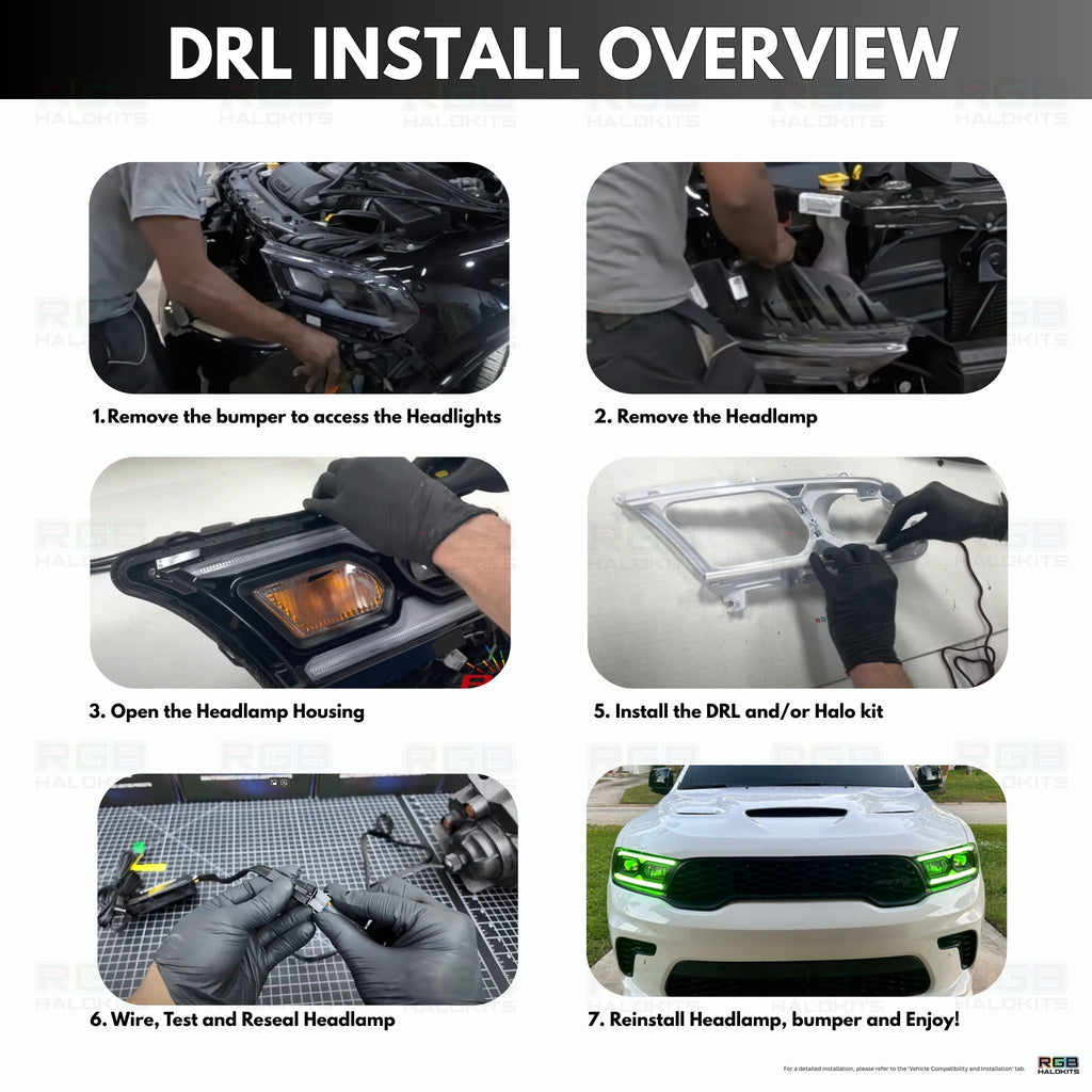 RGB Halo Kits Dodge Durango Multicolor Flow DRL Kit (2021-2026)