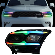 Load image into Gallery viewer, RGB Halo Kits Dodge Durango Multicolor Flow DRL Kit (2021-2026)
