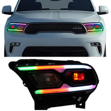 Load image into Gallery viewer, RGB Halo Kits G5x2 | E1 | A21 | A11 | P2 - BX4 Dodge Durango Multicolor Flow DRL Kit (2021-2026)