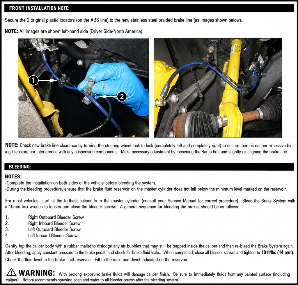 Performance rear brake hose kit for Dodge Durango R/T GT Citadel Pursuit and Special Service models