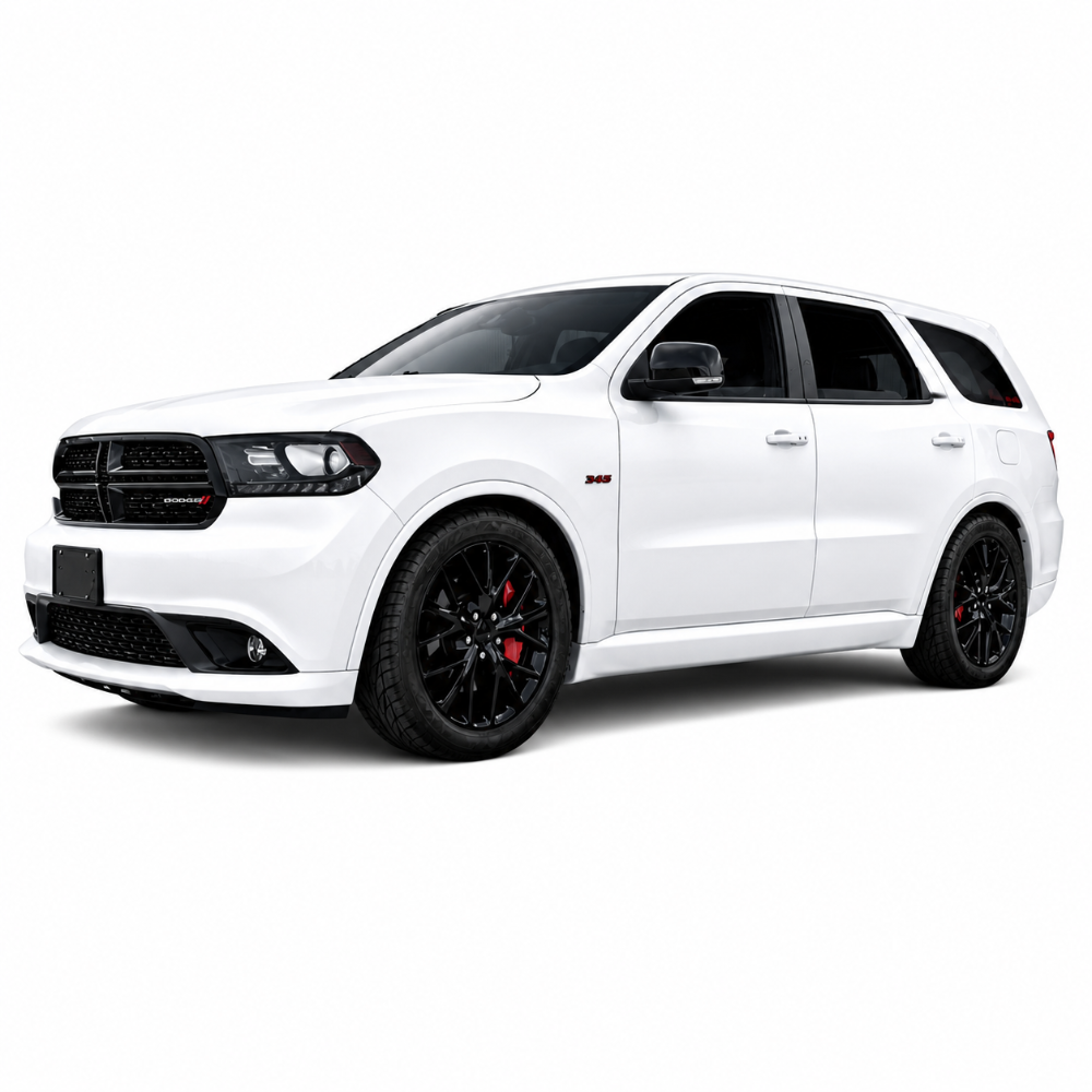 Dodge Durango with Swift Spec-R lowering springs showing lowered front stance