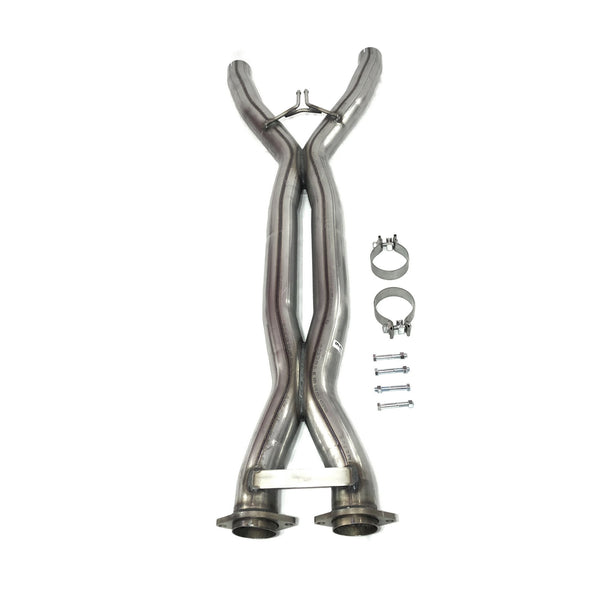 Double Helix 3.0” Stainless Steel X-Pipe for 2014-2019 C7 Corvette - Black Ops Auto Works