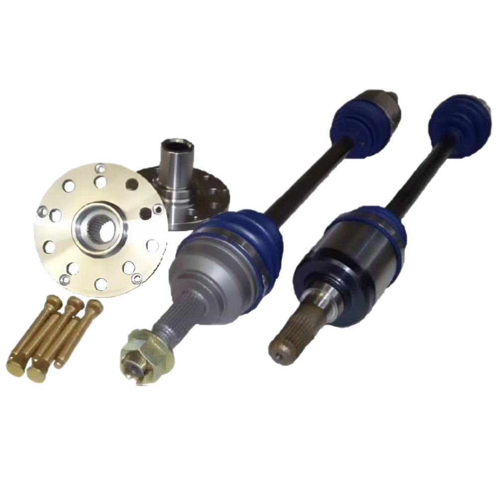 Drive Shaft Shop 510003 Level 5 right axle installed on BMW E30 rear