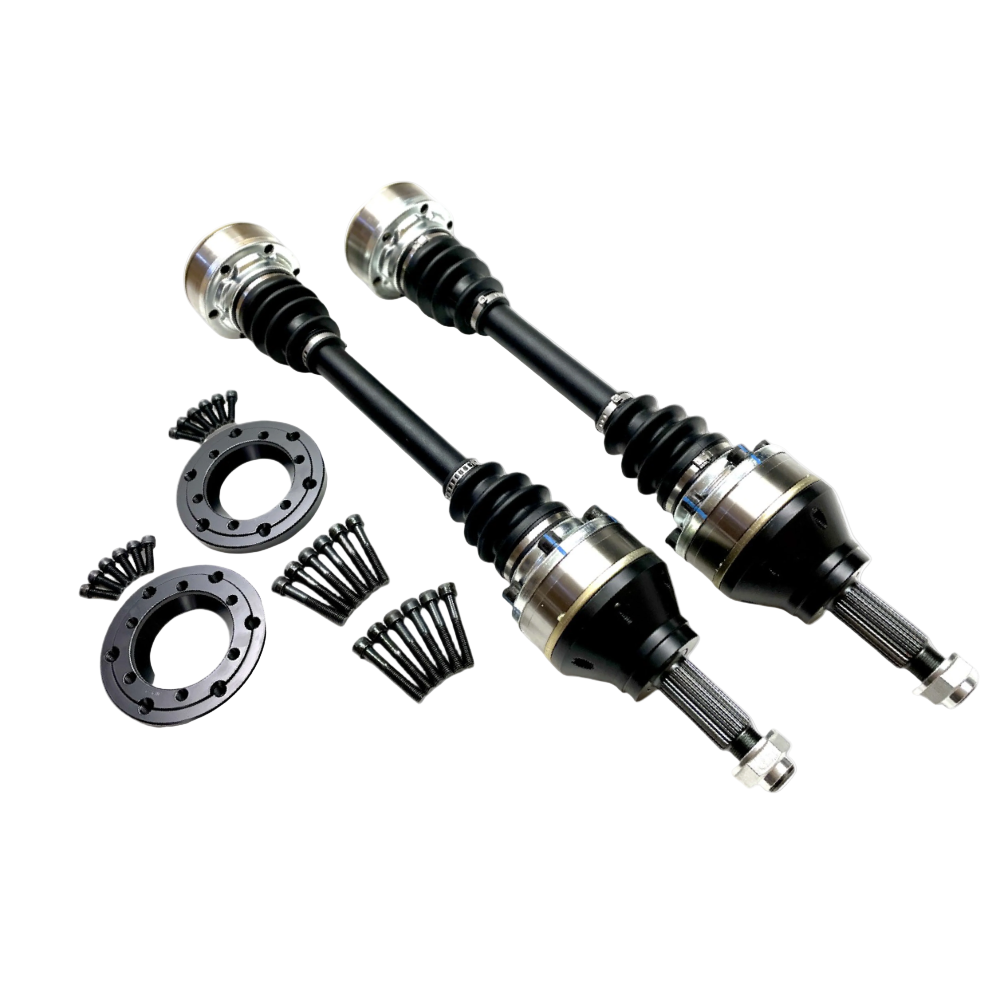 Drive Shaft Shop 510028 Level 5 left axle installed on R34 GT-R rear
