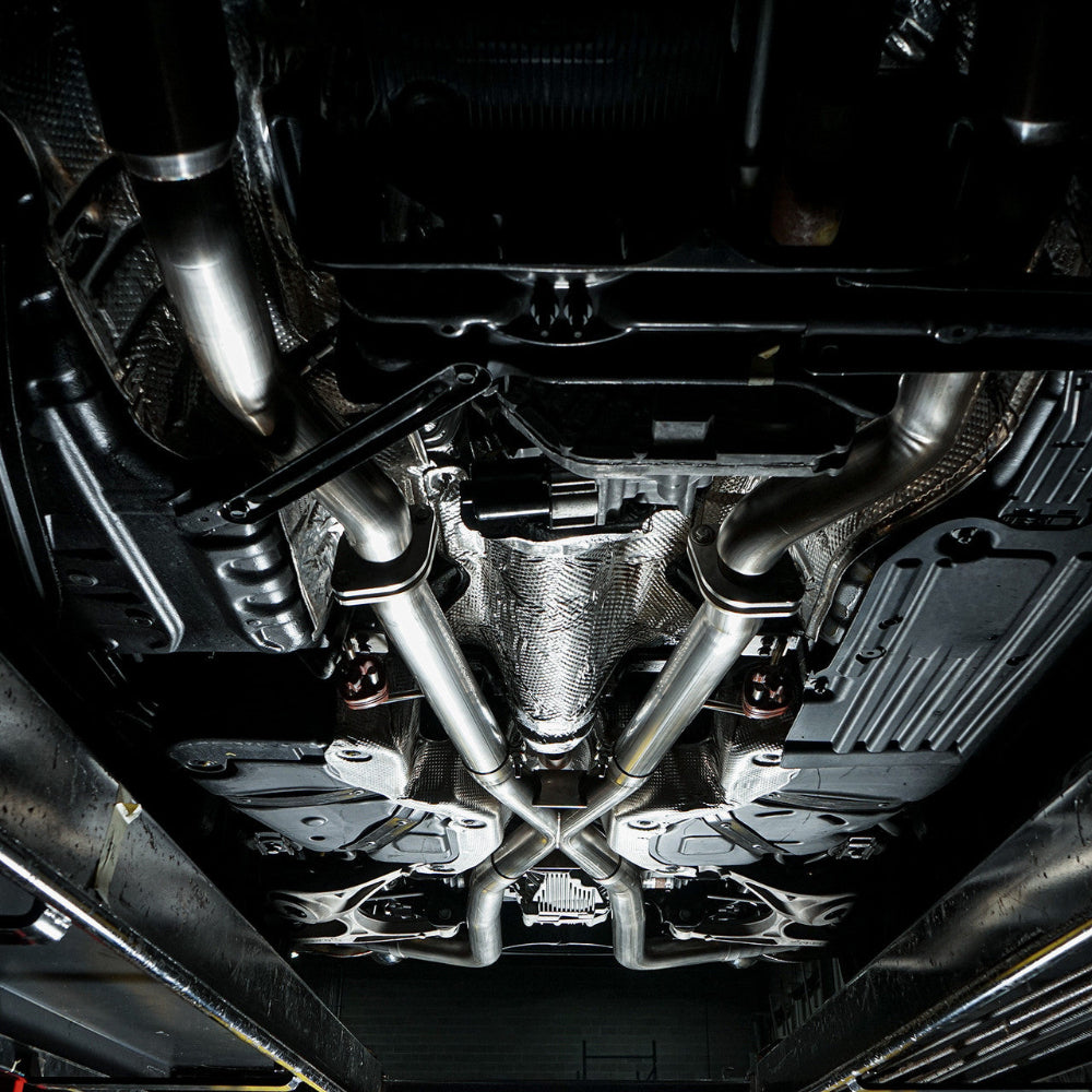 View of 5-inch polished slash-cut double-wall tips