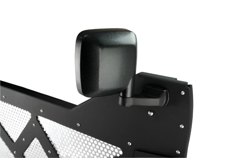 DV8 18-22 Jeep 4 Door JL/JT Aluminum Half Doors with Perforated Mesh Front-Doors-DV8 Offroad-756519637977-