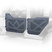 Load image into Gallery viewer, DV8 18-22 Jeep 4 Door JL/JT Aluminum Half Doors with Perforated Mesh Front-Doors-DV8 Offroad-756519637977-