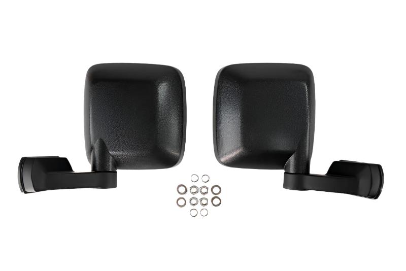 DV8 18-22 Jeep 4 Door JL/JT Aluminum Half Doors with Perforated Mesh Front-Doors-DV8 Offroad-756519637977-