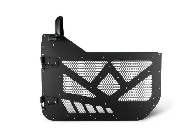 DV8 18-22 Jeep 4 Door JL/JT Aluminum Half Doors with Perforated Mesh Front-Doors-DV8 Offroad-756519637977-