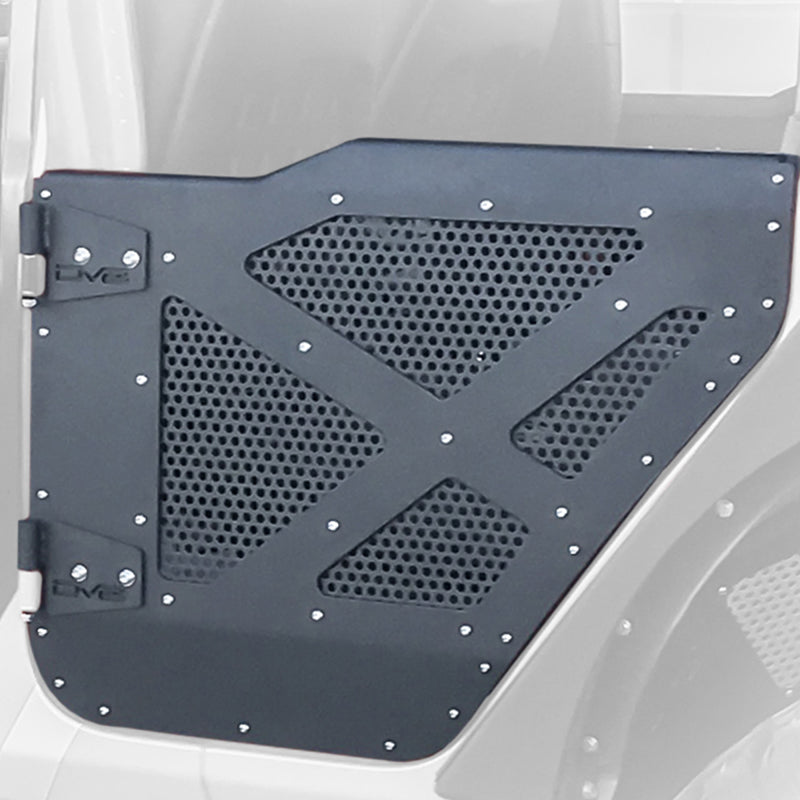 DV8 18-22 Jeep 4 Door JL/JT Aluminum Half Doors with Perforated Mesh Front-Doors-DV8 Offroad-756519637977-