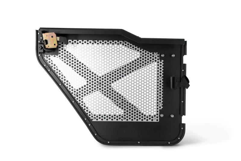DV8 18-22 Jeep 4 Door JL/JT Aluminum Half Doors with Perforated Mesh Rear-Doors-DV8 Offroad-756519637984-