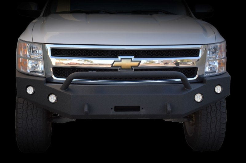 DV8 Offroad 07-13 Chevrolet Silverado 1500 Front Bumper - Black Powdercoat - Black Ops Auto Works