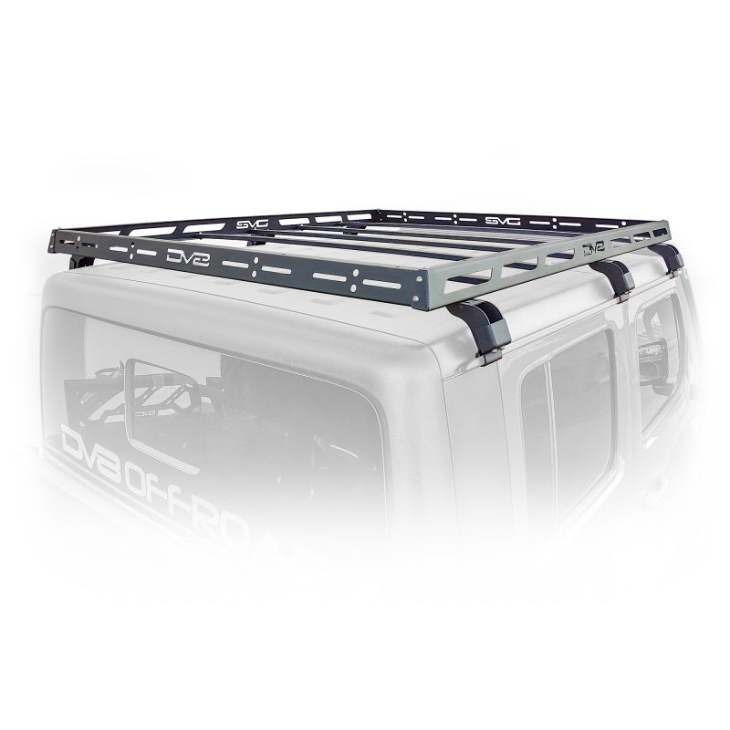 DV8 Offroad 07-18 Jeep Wrangler JK 4 DR / JL 2 DR & JT / 18+ Gladiator Roof Rack - Black Ops Auto Works