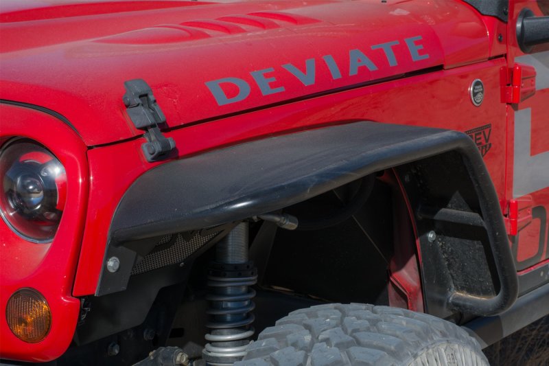 DV8 Offroad 07-18 Jeep Wrangler JK Front & Rear Flat Tube Fenders - Black Ops Auto Works