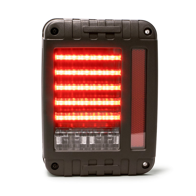DV8 Offroad 07-18 Jeep Wrangler JK Horizontal LED Tail Light - Black Ops Auto Works