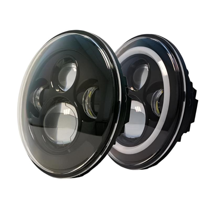 DV8 Offroad 07-18 Jeep Wrangler JK LED Projector Headlights w/ Angel Eyes - Black Ops Auto Works
