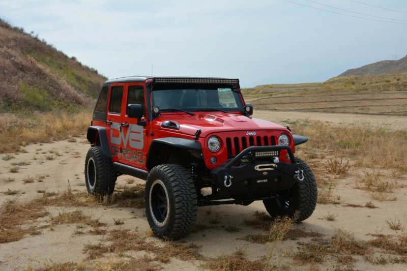 DV8 Offroad 07-18 Jeep Wrangler JK Metal Heat Dispersion Hood - Primer Black - Black Ops Auto Works
