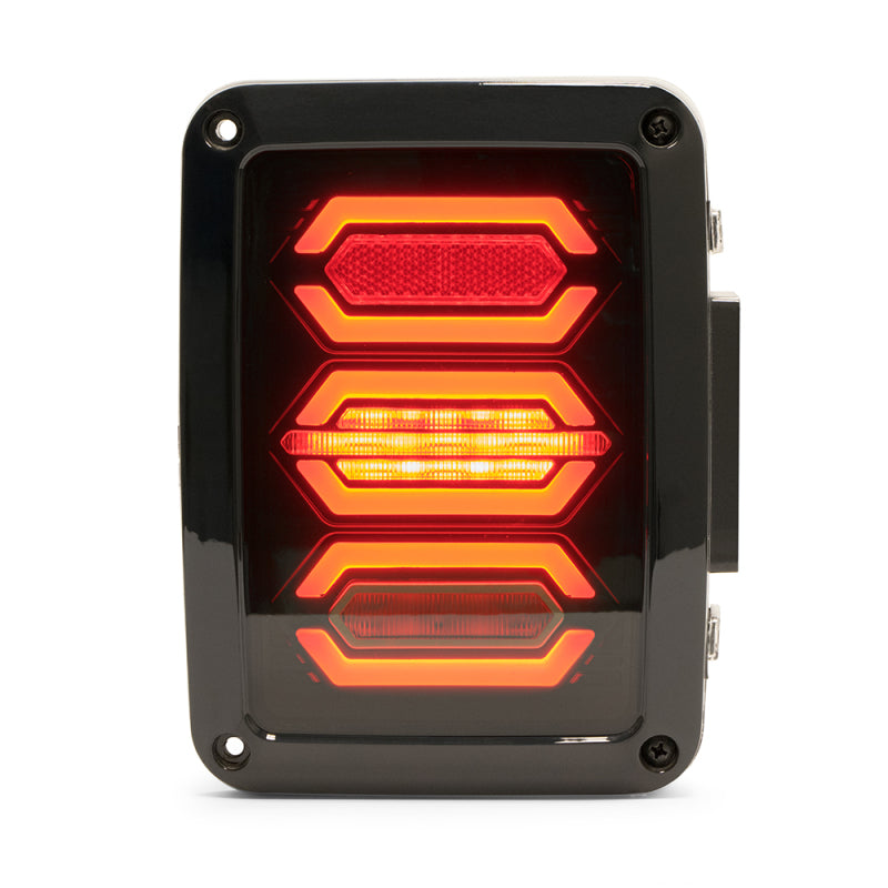 DV8 Offroad 07-18 Jeep Wrangler JK Octagon LED Tail Light - Black Ops Auto Works