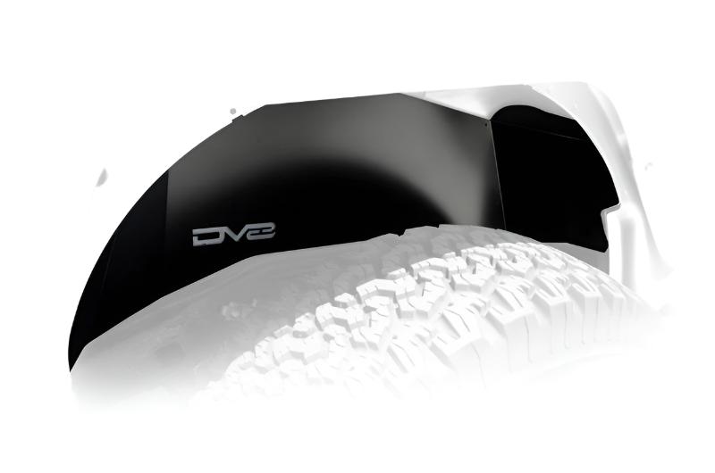 DV8 Offroad 07-18 Jeep Wrangler JK Rear Aluminum Inner Fender - Black - Black Ops Auto Works