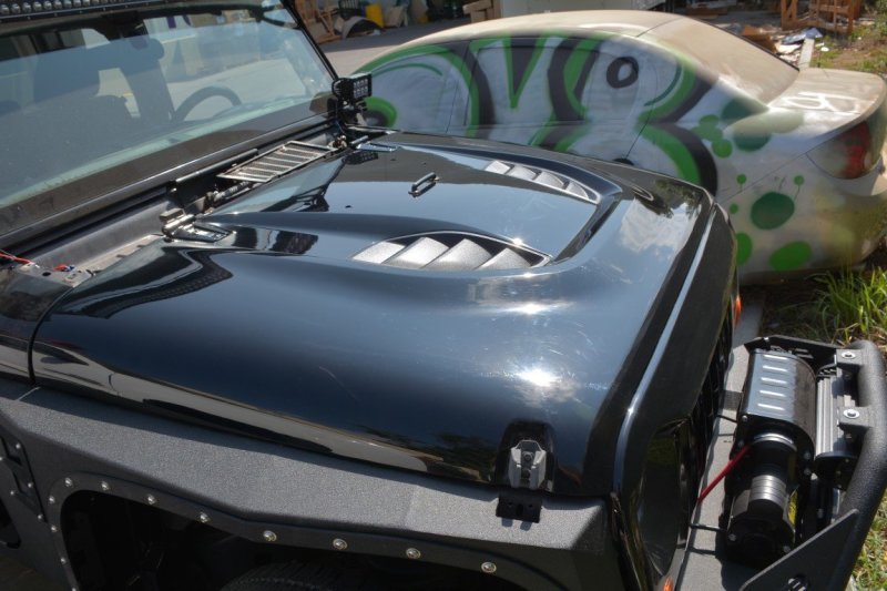 DV8 Offroad 07-18 Jeep Wrangler JK Rubicon 10th Anniversary Replica Hood - Black Ops Auto Works