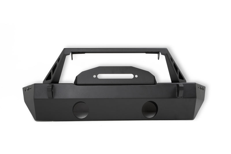 DVEFBJL-06-DV8 Offroad 07-23 Jeep Wrangler/Gladiator JT/JK/JL FS-25 Stubby Front Bumper w/Plated Bull Bar-Bumpers - Steel-DV8 Offroad